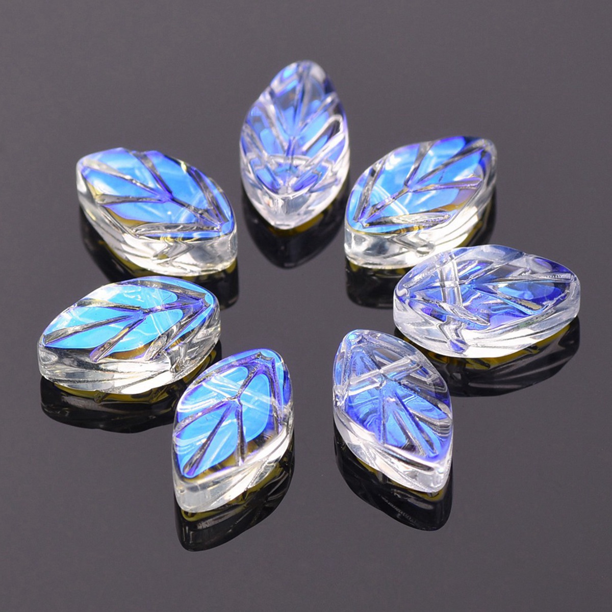 20pcs 11x7mm Oval Leaf Shape C - огляд і ціна Jewelry Making Drill