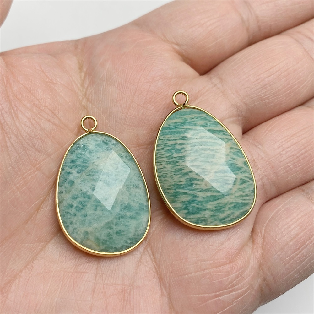 2pcs Egg Shape Stone Pendant N - огляд і ціна Jewelry Making Gemstones