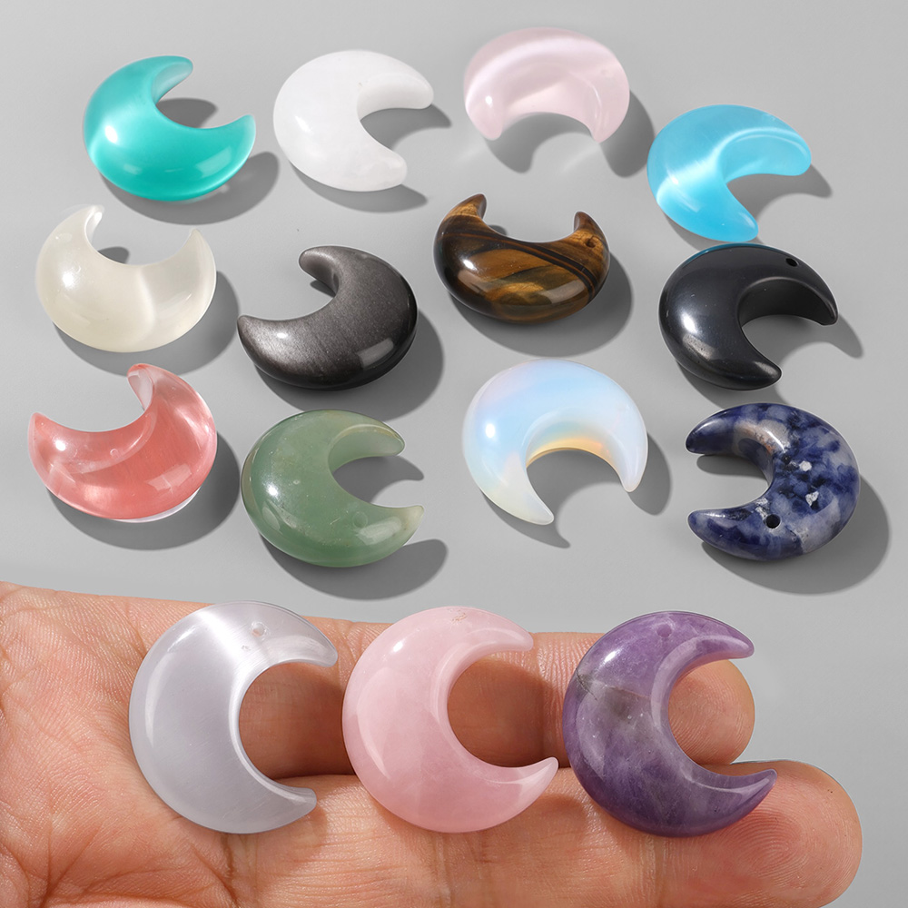 2PCS Natural Crescent Moon Cha - огляд і ціна Jewelry Making Drill